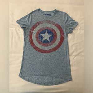 Women’s Marvel Captain America T-shirt. Light blue Size Medium